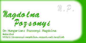 magdolna pozsonyi business card
